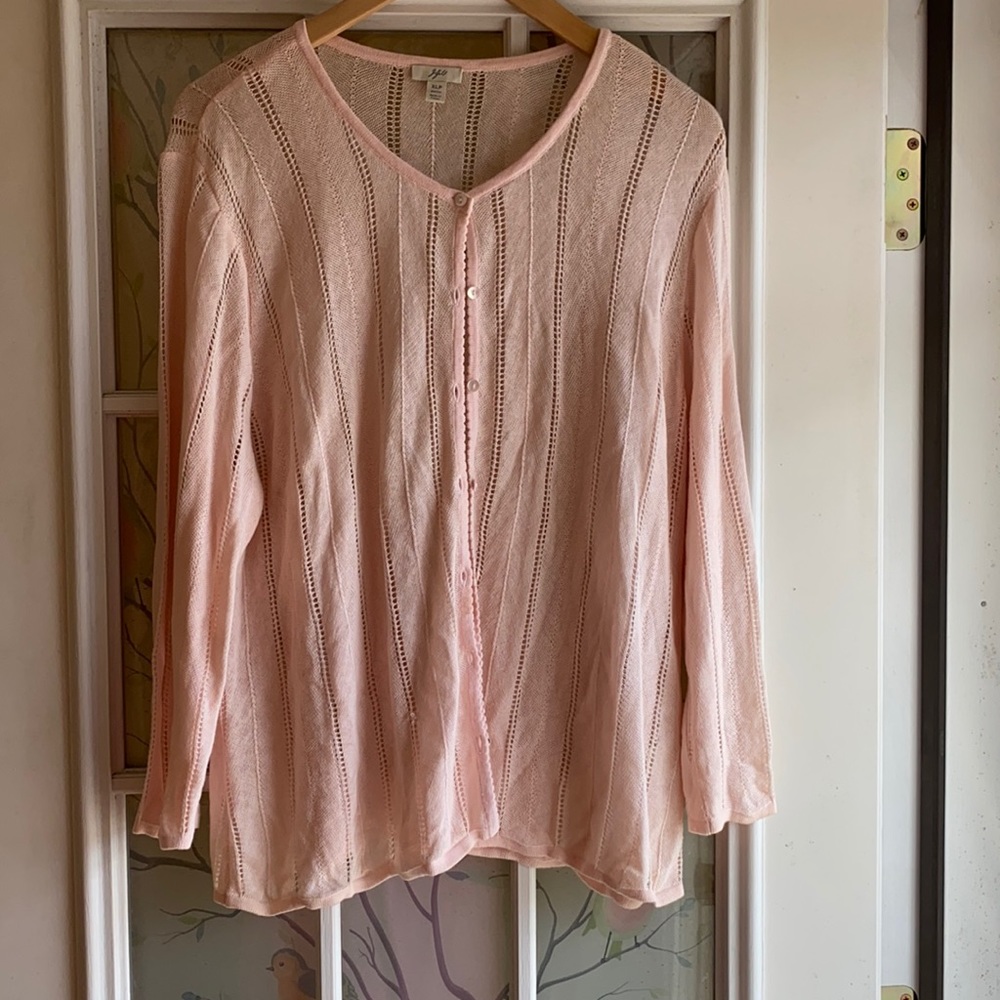 COPY - J Jill Pale Pink Cardigan XLP